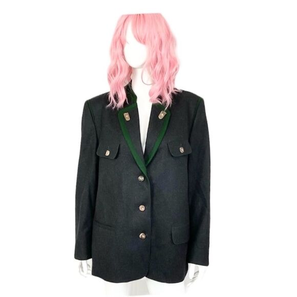 Vintage Jackets & Blazers - Vintage 60’s Josef Leichtfried Original Loden Wool Blazer Jacket Gray Green L